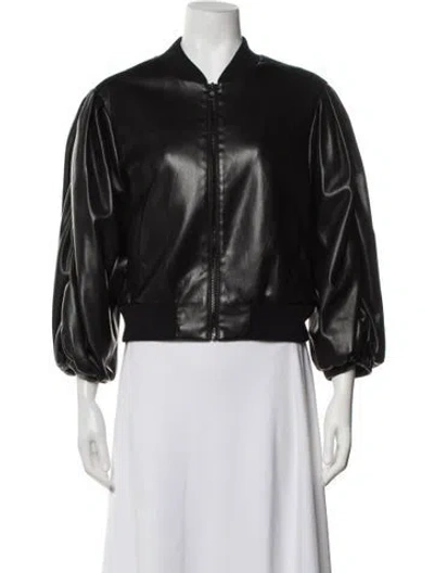 Pre-owned Alice + Olivia Bomber Jacket In Black