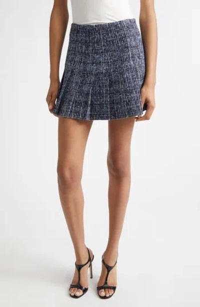 Alice + Olivia Carter Pleated Miniskirt In Blue
