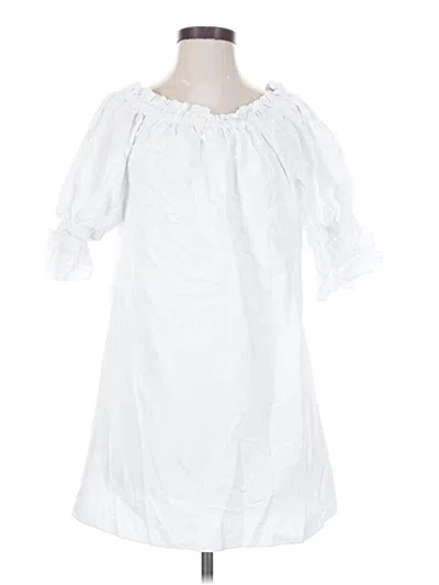 Pre-owned Alice + Olivia Casual Dress In White