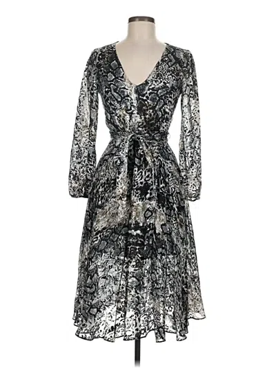 Pre-owned Alice + Olivia Cocktail Dress In Silver