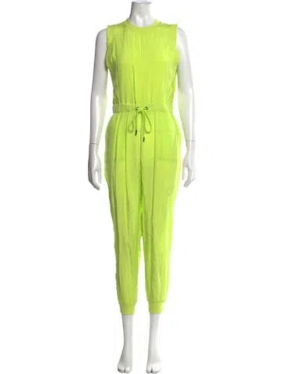 Pre-owned Alice + Olivia Crew Neck Jumpsuit In Yellow