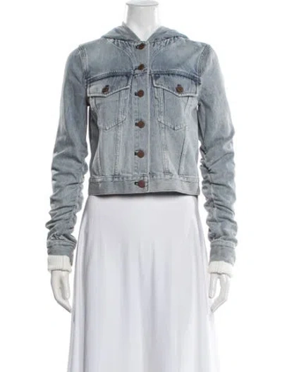 Pre-owned Alice + Olivia Denim Jacket W/ Tags In Blue