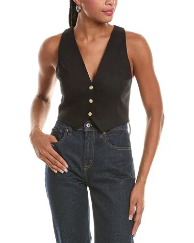 Alice + Olivia Donna Linen-blend Vest In Multi