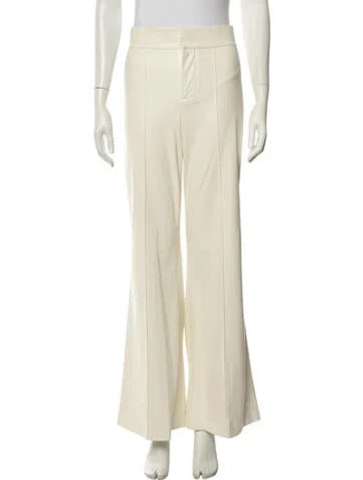 Pre-owned Alice + Olivia Faux Leather Flared Pants In Neutrals