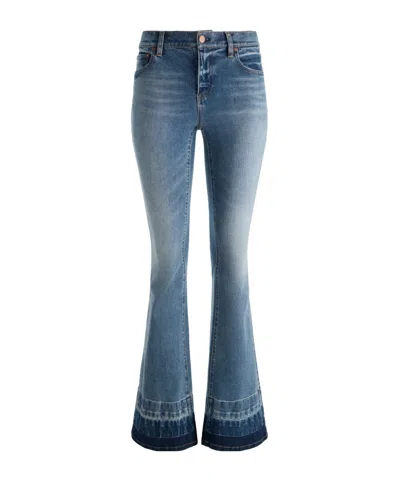 Alice + Olivia Flared Jeans In Blue