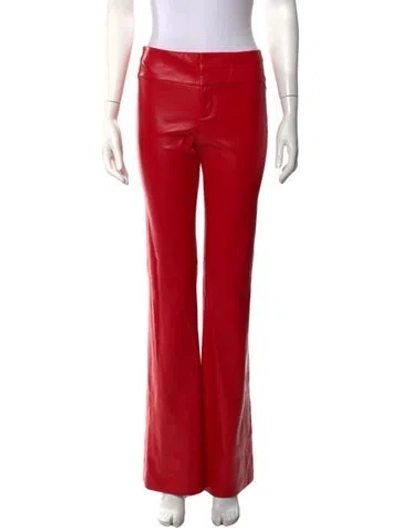 Pre-owned Alice + Olivia Flared Pants In Red