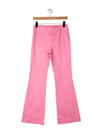 Pre-owned Alice + Olivia Flared Pants In Pink