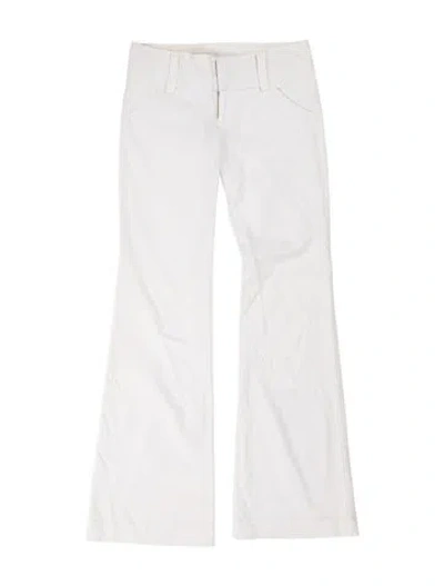 Pre-owned Alice + Olivia Flared Pants In White