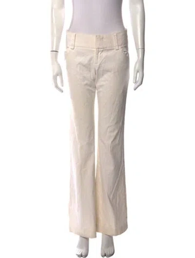 Pre-owned Alice + Olivia Flared Pants In White