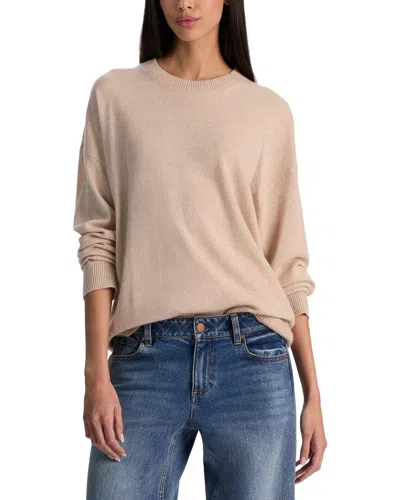 Alice + Olivia Laura Cashmere-blend Crewneck Pullover In Neutral