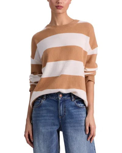 Alice + Olivia Laura Cashmere-blend Crewneck Pullover In Brown