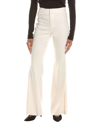 Alice + Olivia Linden Bootcut Linen-blend Trouser In Neutral