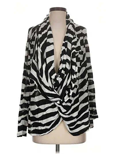 Pre-owned Alice + Olivia Long Sleeve Blouse In Silver