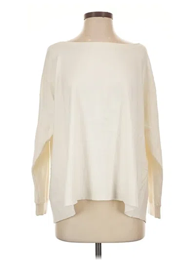 Pre-owned Alice + Olivia Long Sleeve Top Ivory Boatneck Tops
