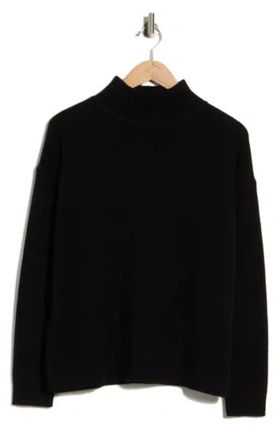 Alice + Olivia Melie Mock Neck Cashmere Sweater In Black