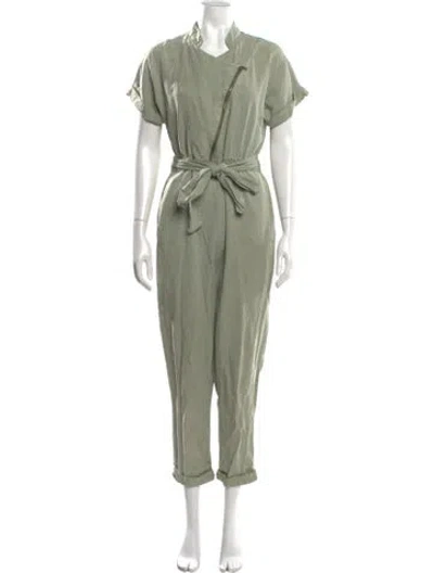 Pre-owned Alice + Olivia Mock Neck Jumpsuit In Green