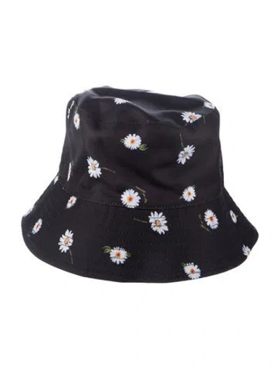 Pre-owned Alice + Olivia Pattern Reversible Bucket Hat   W/tags In Black