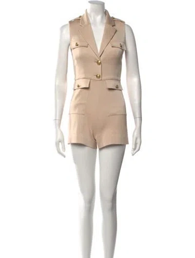 Pre-owned Alice + Olivia Romper In Neutrals