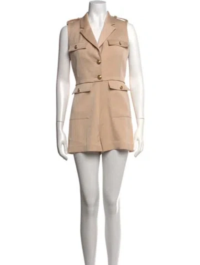 Pre-owned Alice + Olivia Romper In Neutrals