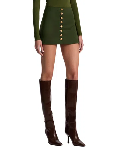 Alice + Olivia Rubi Low-rise Micro Skirt In Green