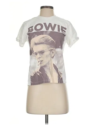 Pre-owned Alice + Olivia Short Sleeve T-shirt In Silver