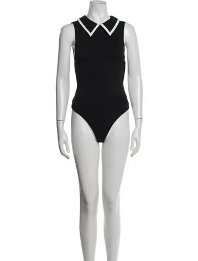 Pre-owned Alice + Olivia Sleeveless Bodysuit In Black