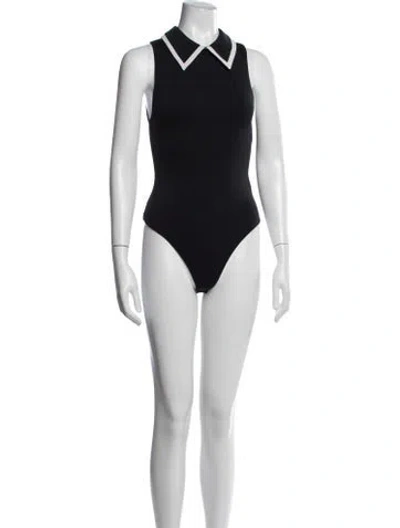 Pre-owned Alice + Olivia Sleeveless Bodysuit In Black