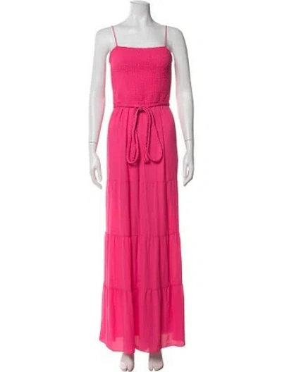 Pre-owned Alice + Olivia Square Neckline Jumpsuit In Red