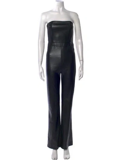 Pre-owned Alice + Olivia Strapless Jumpsuit In Black