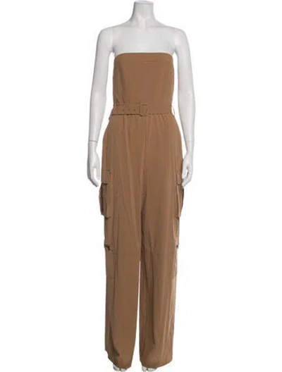Pre-owned Alice + Olivia Strapless Jumpsuit In Brown
