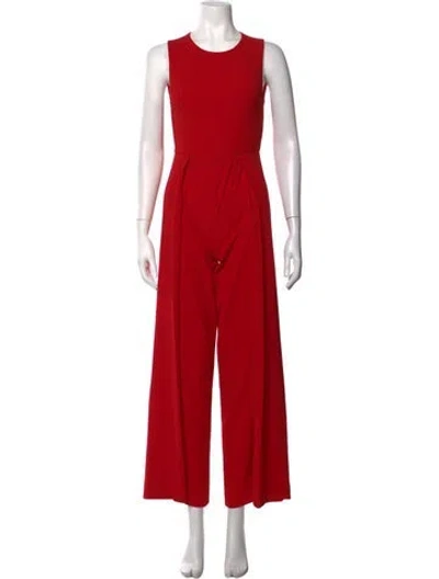 Pre-owned Alice + Olivia Strapless Jumpsuit In Red