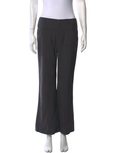 Pre-owned Alice + Olivia Striped Flared Pants In Grey