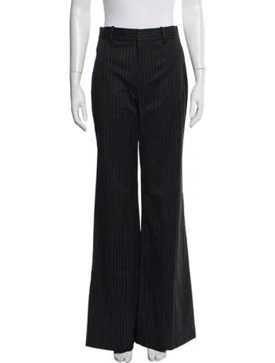 Pre-owned Alice + Olivia Striped Flared Pants W/ Tags In Black