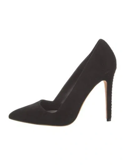 Pre-owned Alice + Olivia Suede Pumps In Black