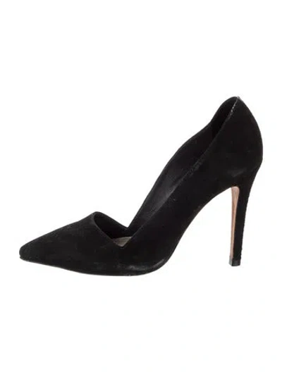 Pre-owned Alice + Olivia Suede Pumps In Black