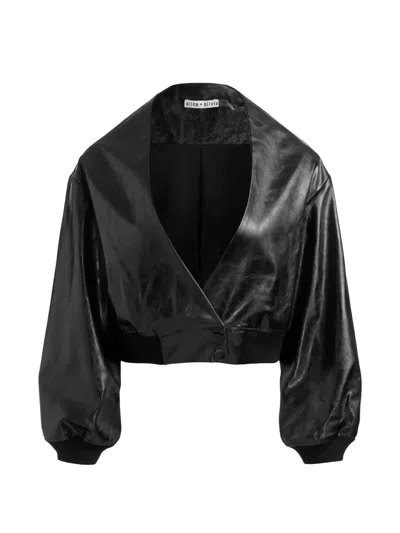 Alice + Olivia Sylvia Wrap Jacket In Black