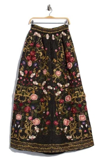 Alice + Olivia Tina Embellished Maxi Skirt In Black