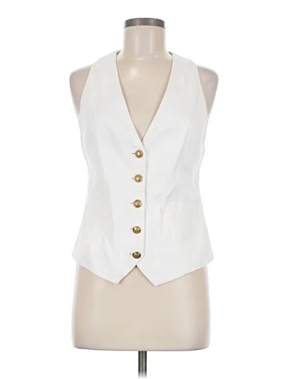 Pre-owned Alice + Olivia Tuxedo Vest In Ivory