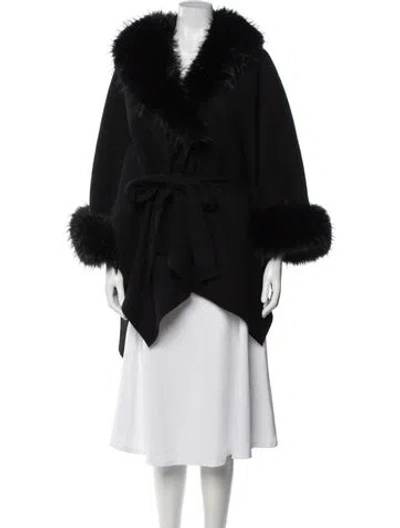 Pre-owned Alice + Olivia Wool Coat In Black