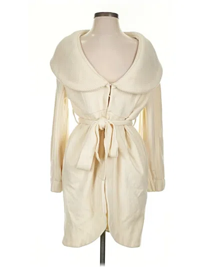 Pre-owned Alice + Olivia Wool Coat In Ivory