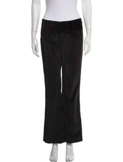 Pre-owned Alice + Olivia Wool Flared Pants In Black