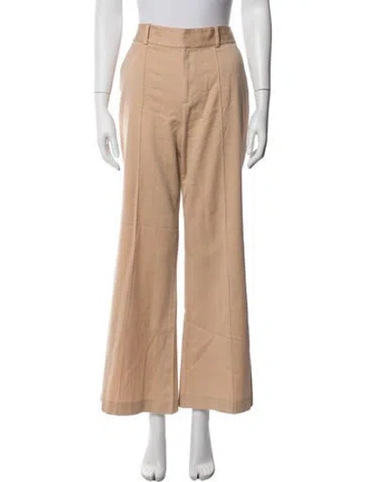 Pre-owned Alice + Olivia Wool Wide Leg Pants In Neutrals