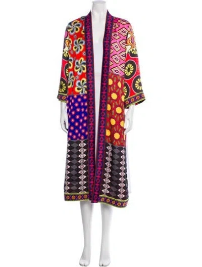 Pre-owned Alice + Olivia X Carla Kranendonk Printed Coat In Black