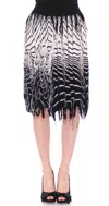 Alice Palmer Knitted Assymetrical Skirt In Black