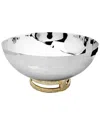 Alice Pazkus 11.5in Stainless Steel Bowl With Loop Base In Metallic