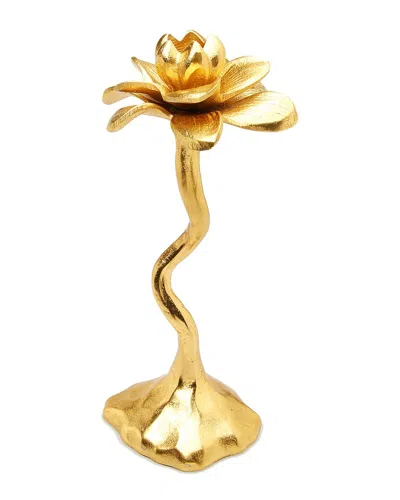 Alice Pazkus 11.5inh Gold Candle Holder