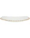 Alice Pazkus 16in Glass Oblong Tray With Gold Edge In Gold