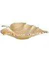 Alice Pazkus 17in Gold Leaf Dish In Gold