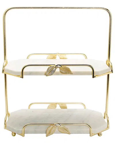 Alice Pazkus 2-tier Marble Centerpiece In Neutral