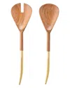 Alice Pazkus 2pc Salad Server Set In Gold